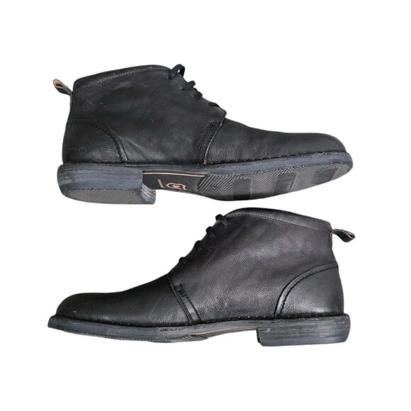 Andrew Marc Mens Chukka Boots Black Leather Lace-Up Ankle Boot US Size 11 EUC main image 11